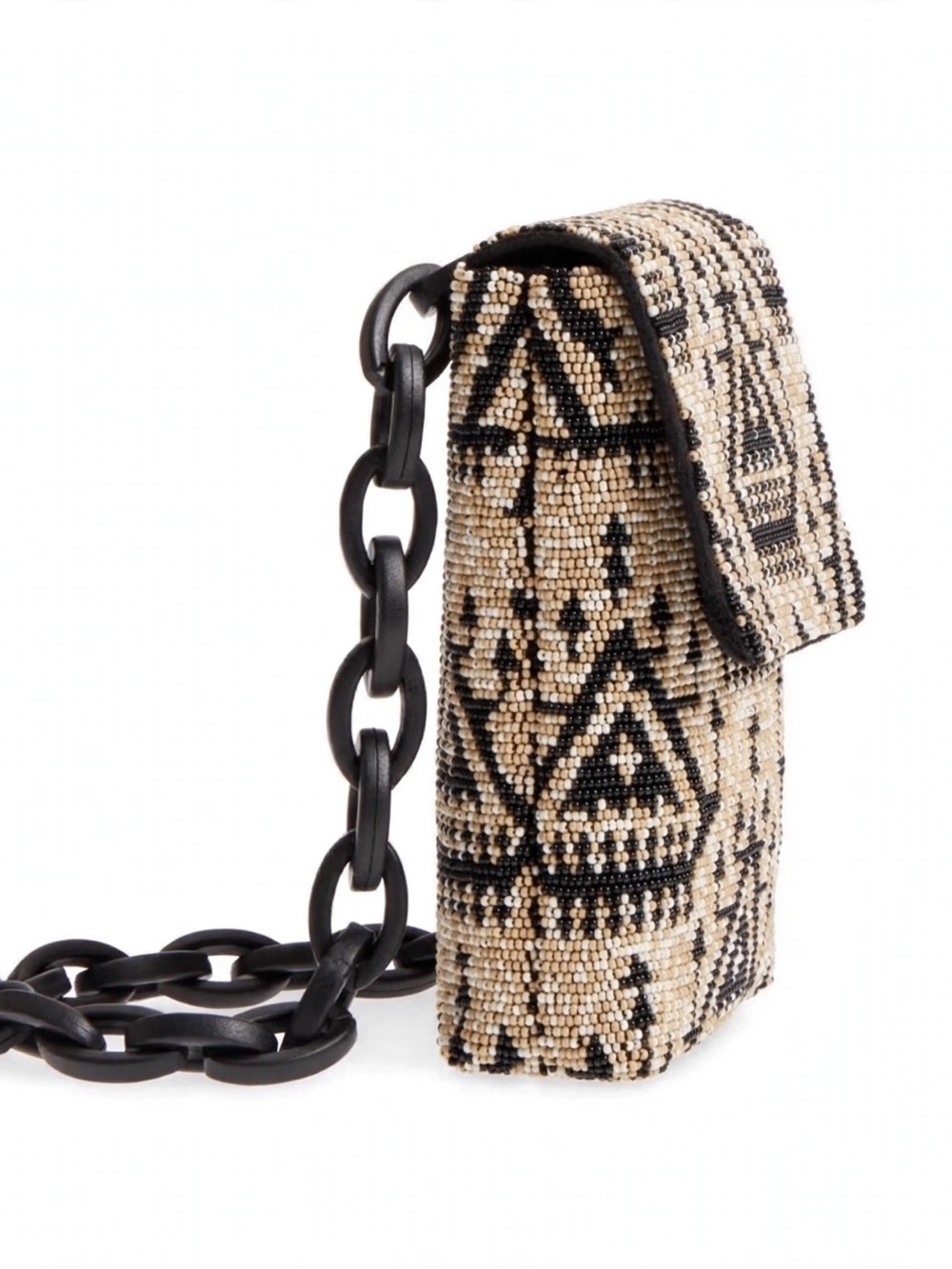 NWOT Tory Burch Geometric Beaded Phone Bag.